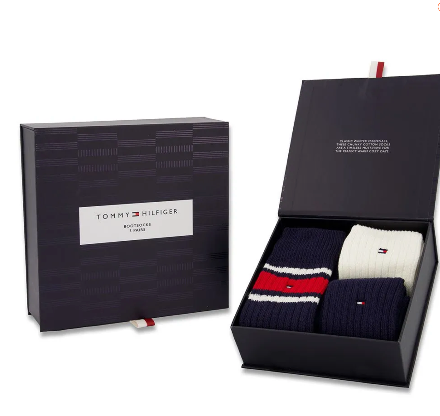 Tommy Hilfiger - Giftbox met 3 paar Bootsocks - Navy