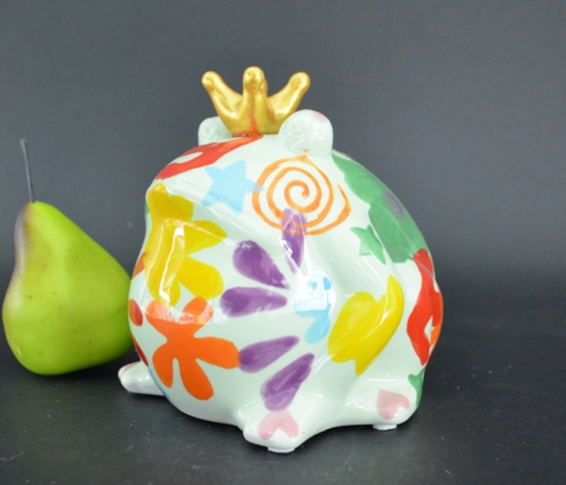 Pomme Pidou - Money box Frog &quot; Freddy &quot; - Blossom Bliss M