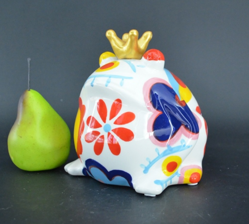Pomme Pidou - Money box Frog " Freddy " - Blossom Bliss M