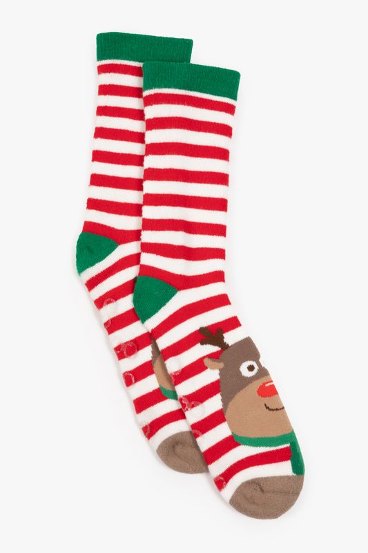 Woody - Unisex Kerstcollectie Sokken Antislip - Rendier