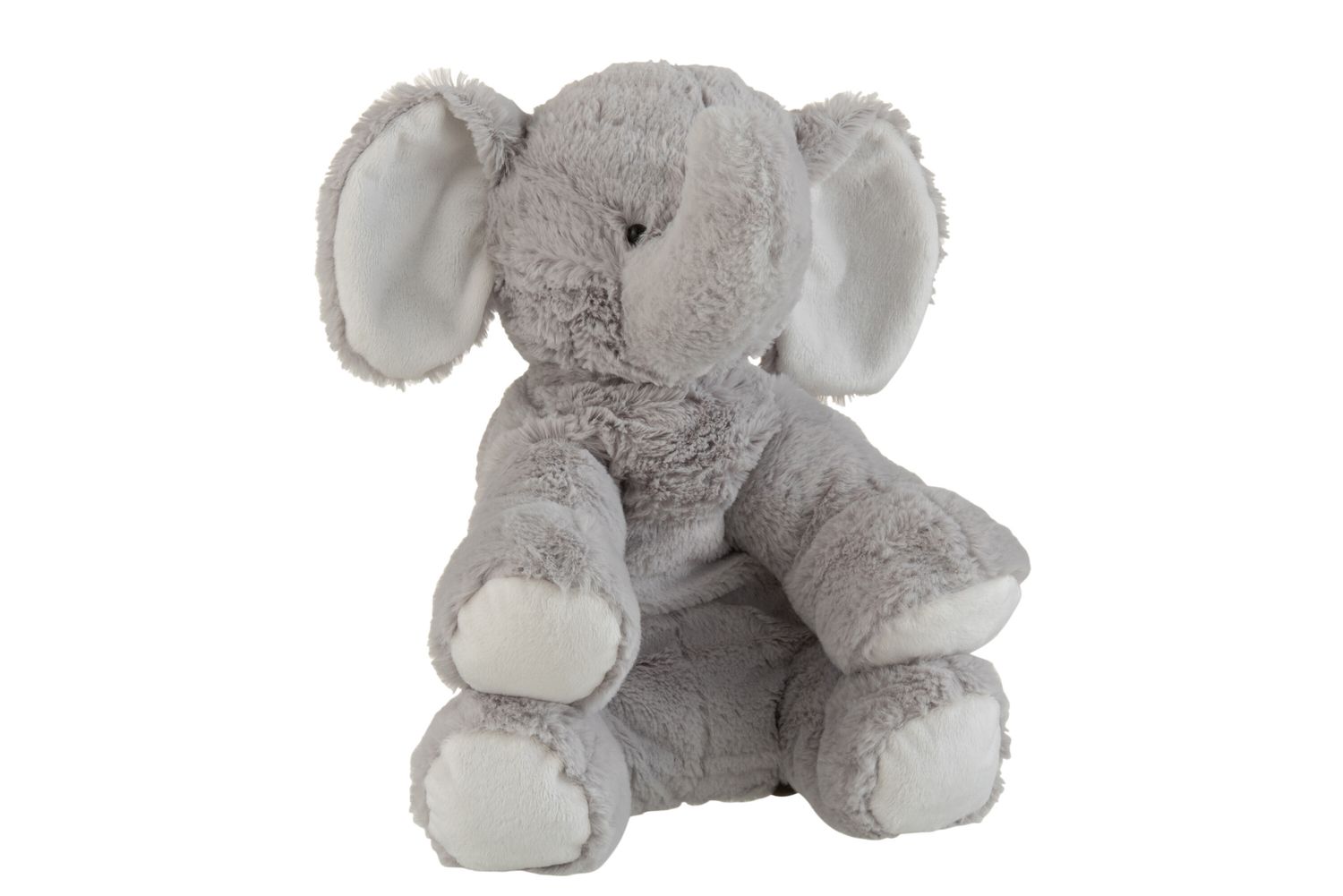J-LINE -  Olifant Pluche Grijs Large