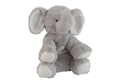 J-LINE -  Olifant Pluche Grijs Large