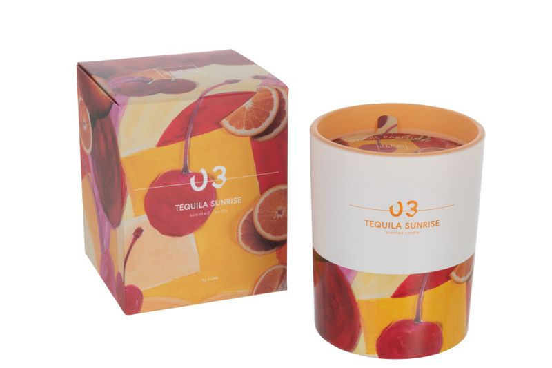 J-LINE - Kaars Tequila Sunrise Large-70h
