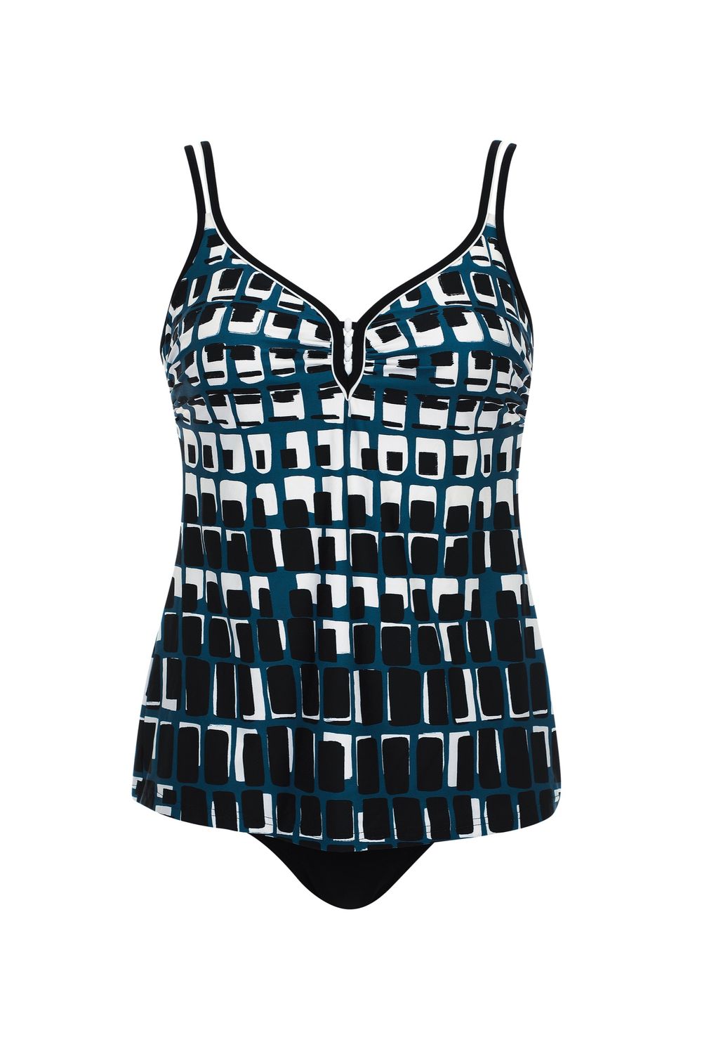 Sunflair - Tankini - Zwart/Wit/Blauw