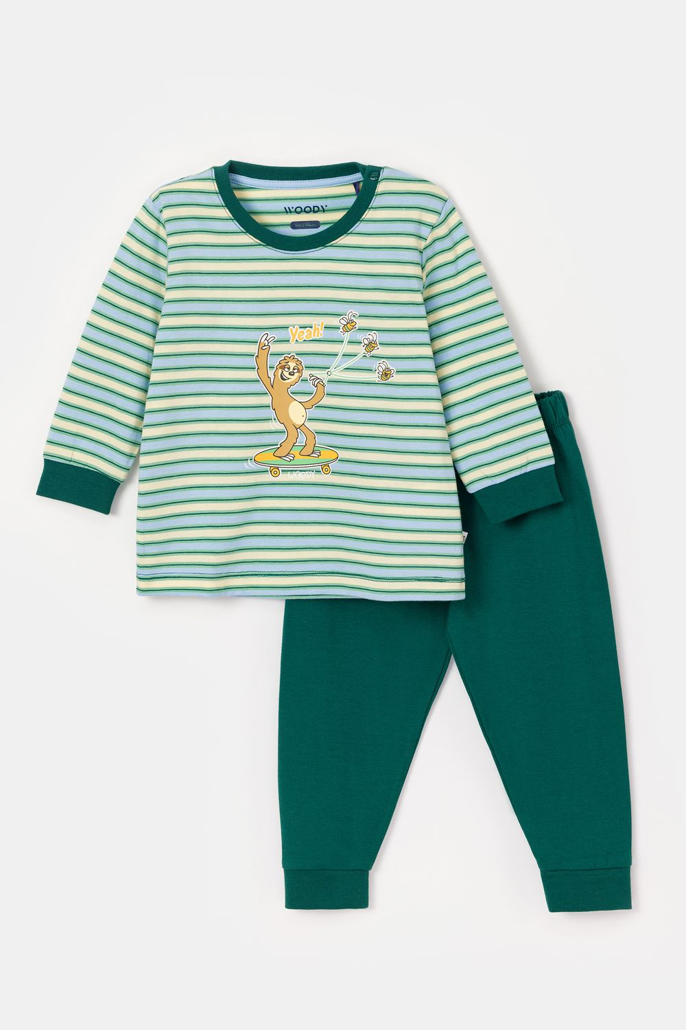 Woody - Baby jongens pyjama - Multicolour streep