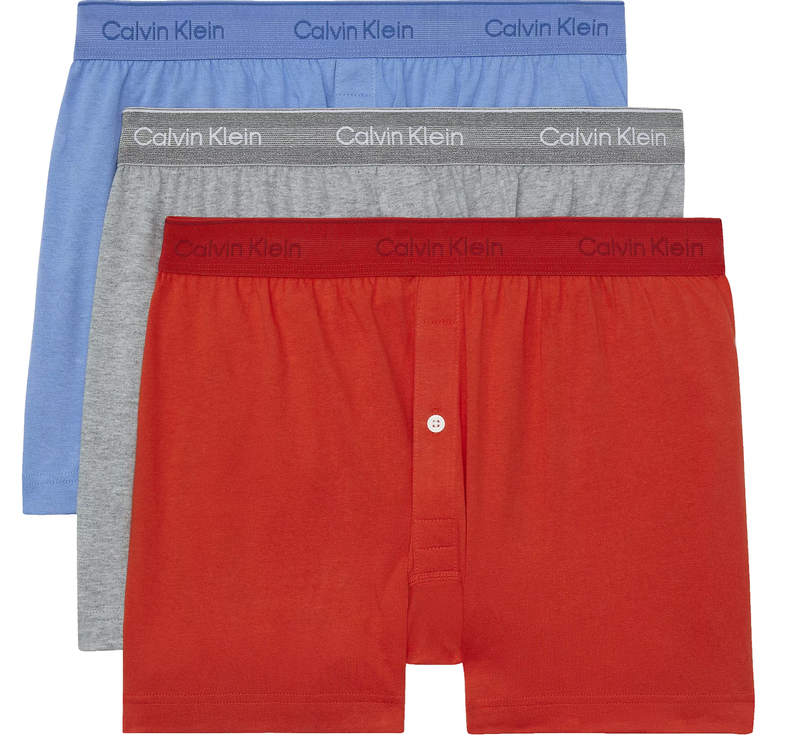 Calvin Klein - 3pack boxers - 100% katoen - red/grey/blue