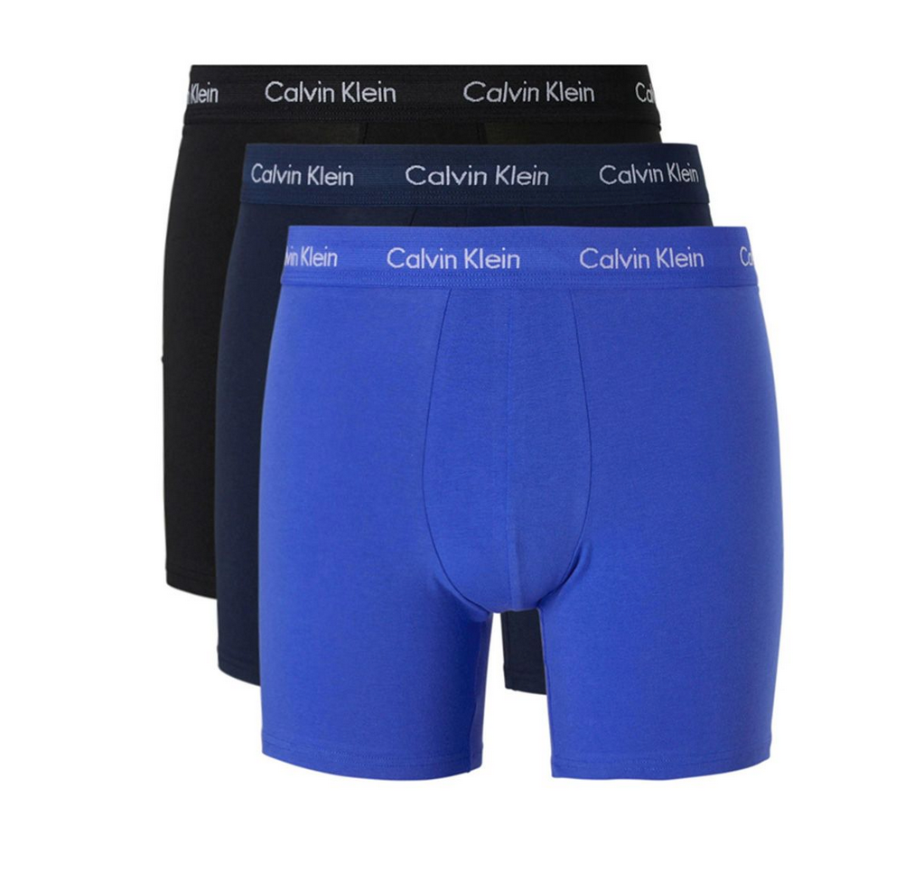 Calvin Klein - 3-pack Boxershorts lang  - Black/Blue Shadow/Cobalt Water