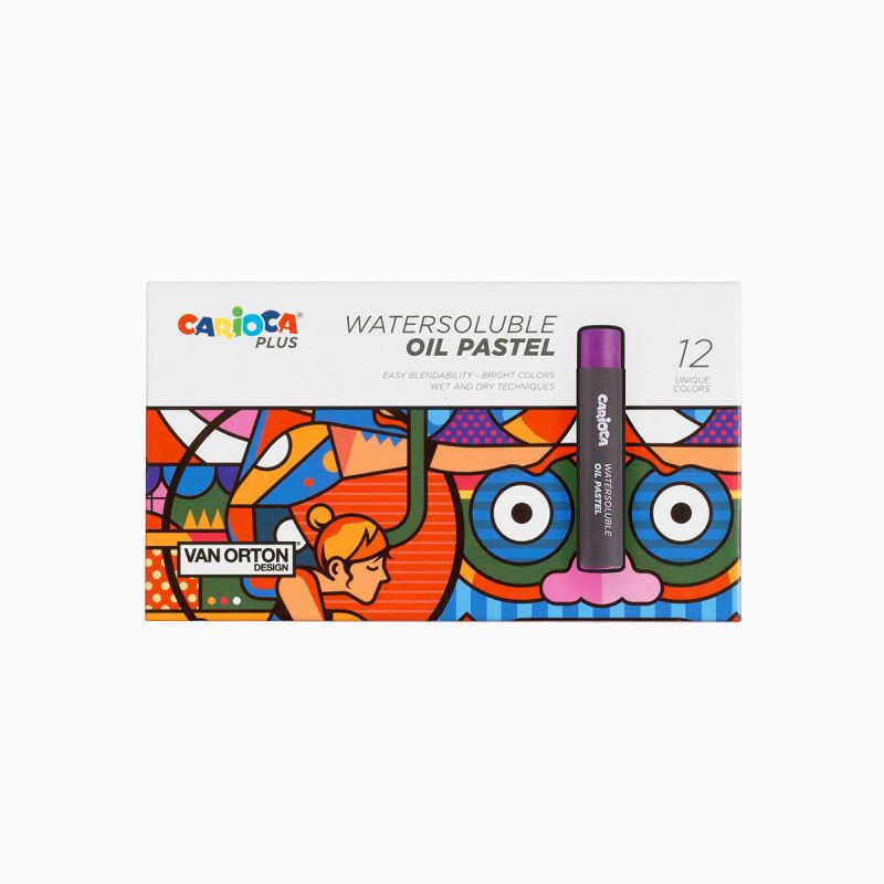 Carioca Plus -  Oliepastels - 12 Pcs