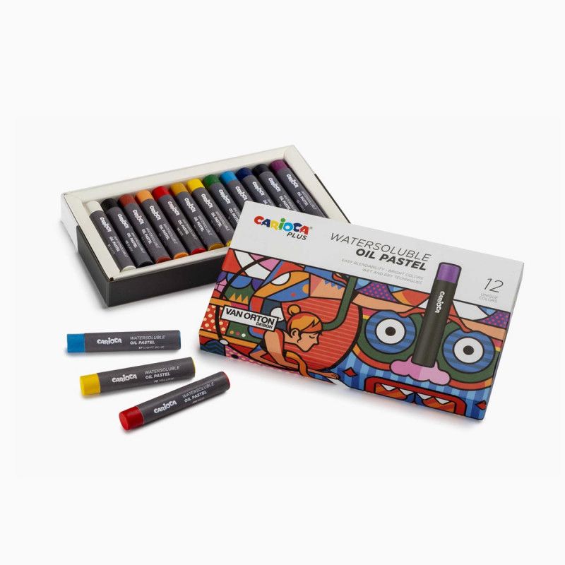 Carioca Plus -  Oliepastels - 12 Pcs