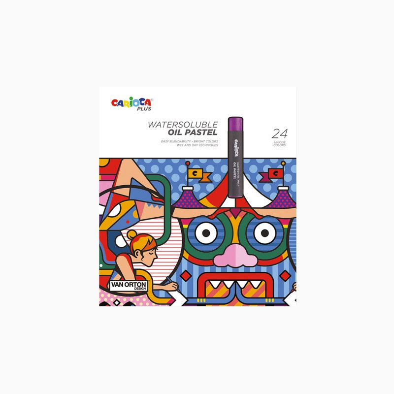 Carioca Plus - Oliepastels - 24 stuks