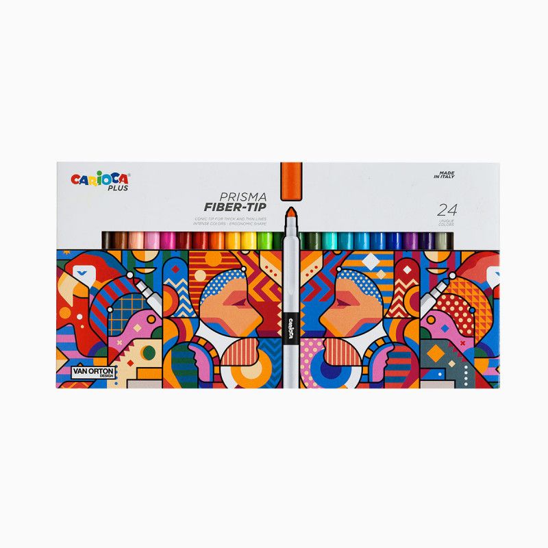 Carioca Plus - Viltstiften Prisma - 24 stuks