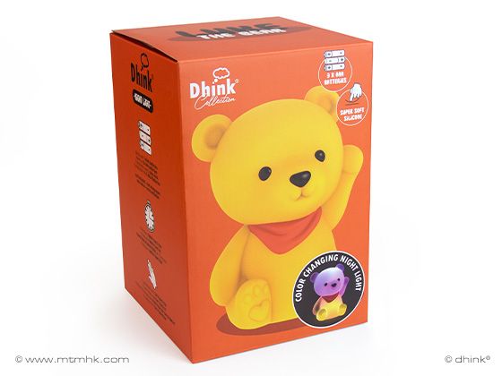 Dhink Collection - Nachtlampje Teddybeer (zacht silicone) + 15 min. timer + tikfunctie