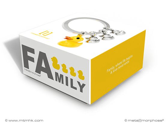 Metalmorphose  - Sleutelhanger - Eendenfamilie Key Ring 🦆👶🔑