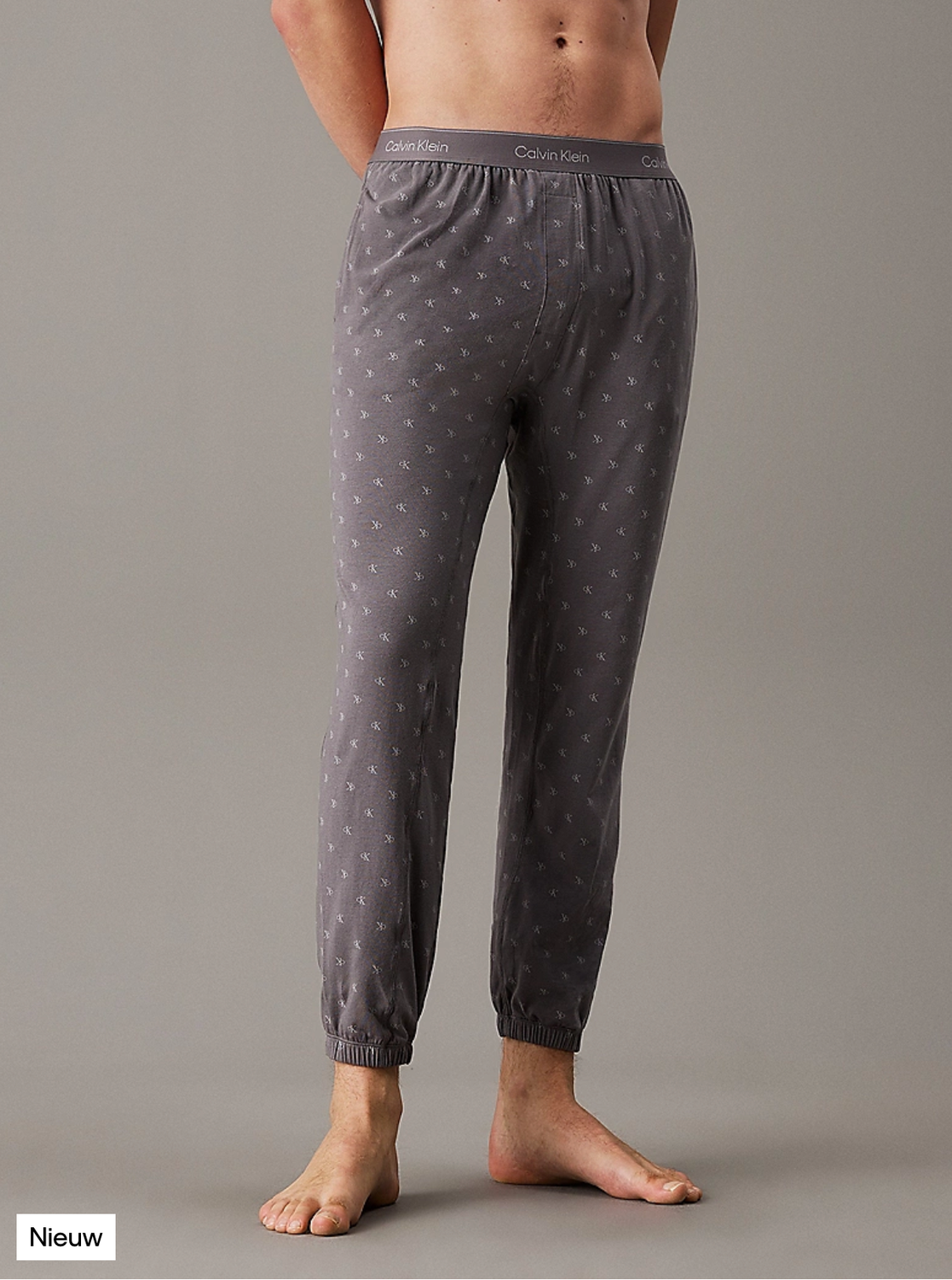 Calvin Klein - Lounge-joggingbroek - Icon Cotton Stretch - diamond logo_smoked pearl
