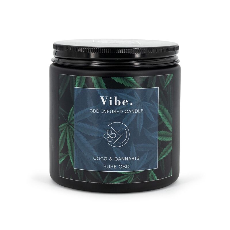 Candle Brothers - CBD Infused Geurkaars "Vibe" - Coco &amp; Cannabis