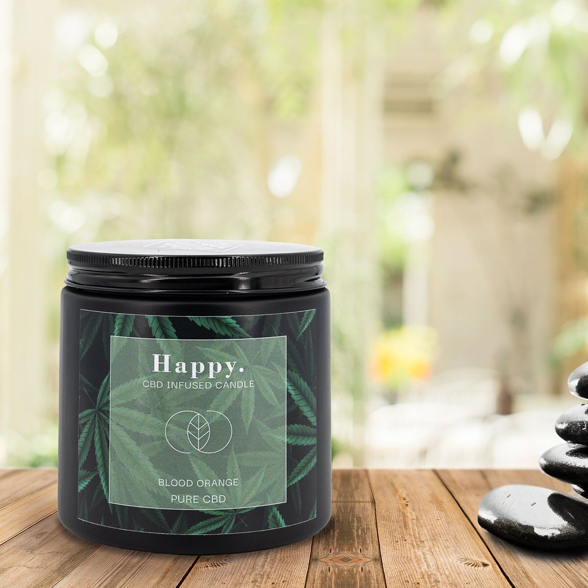 Candle Brothers - CBD Infused Geurkaars &quot;Happy&quot; - Blood Orange