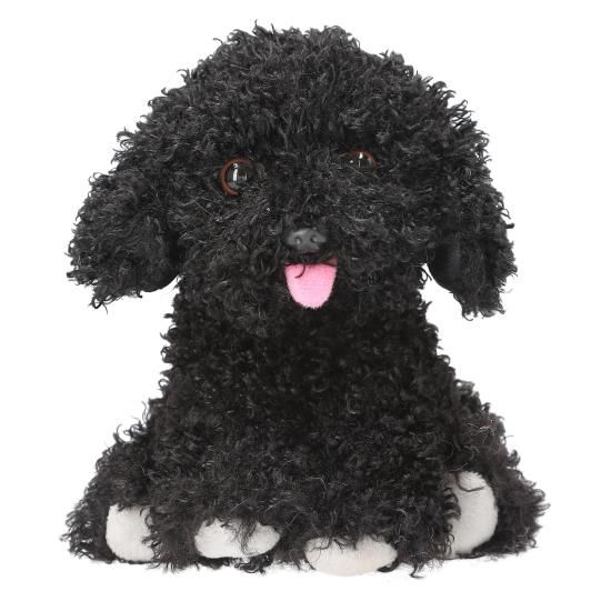 Topmodel - knuffel hond zwart - 16 cm
