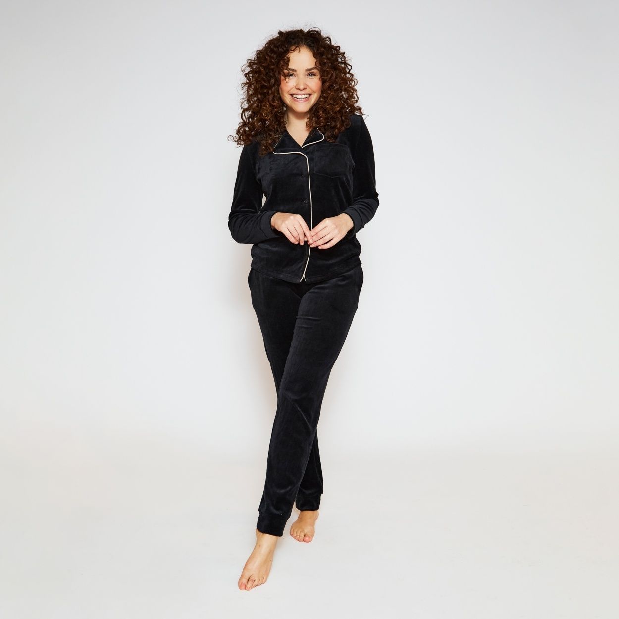Charlie Choe - Women Velour Set - Zwart