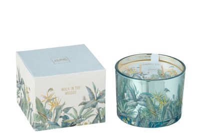 J-Line - Geurkaars Walk In The Woods Wax Blauw Small-30 Uren