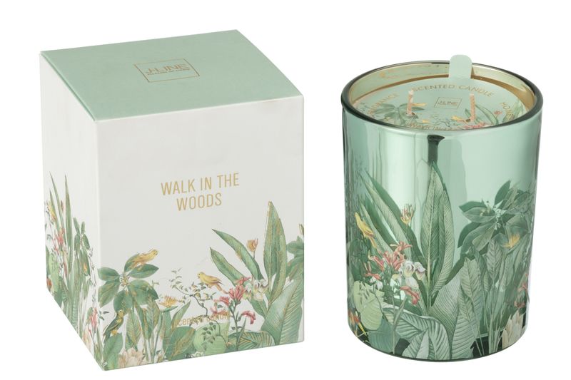 J-Line - Geurkaars Walk In The Woods Wax Groen Large-55 Uren
