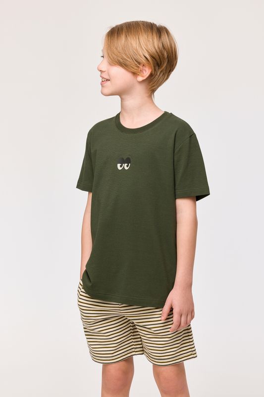 Woody - Jongens/Heren Pyjama - Donkergroen