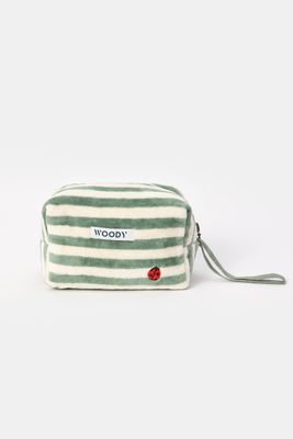 Woody - Toiletzakje - Groen/Beige Streep