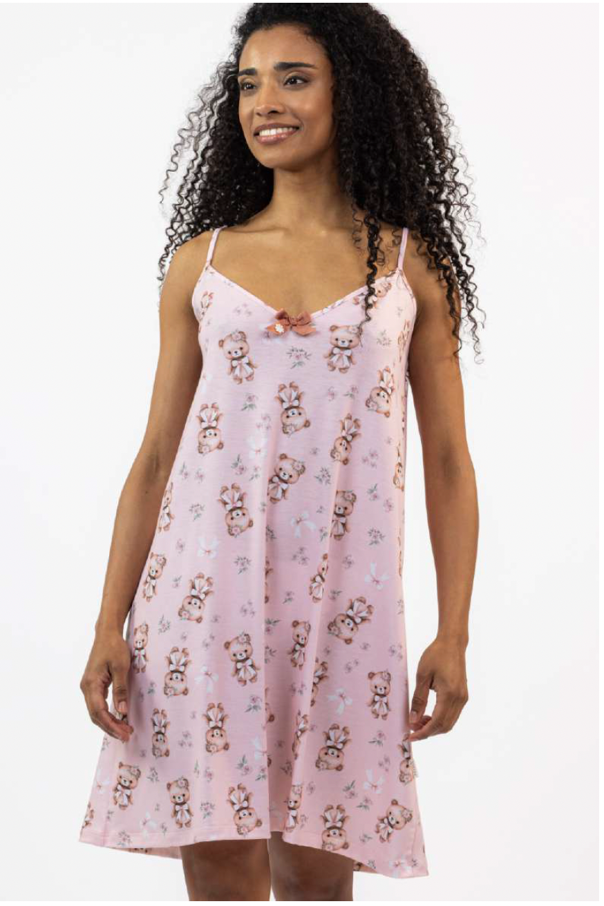 Mira - Slaapkleed - Roze met Beertjes