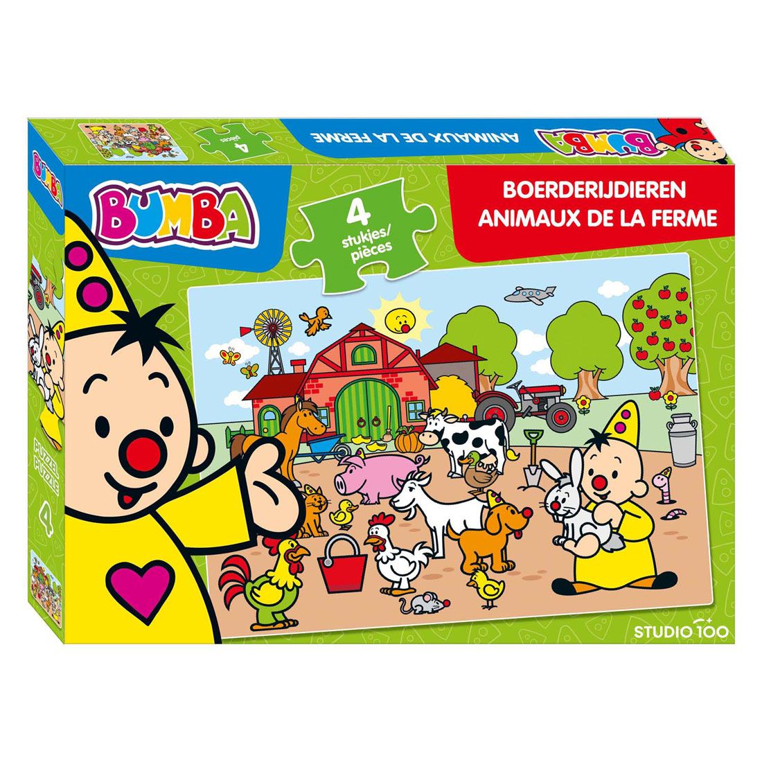 Bumba - Puzzel - 4 stukken - Boerderijdieren