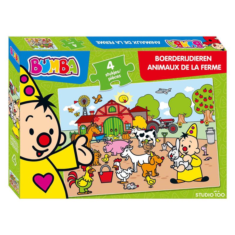 Bumba - Puzzel - 4 stukken - Boerderijdieren