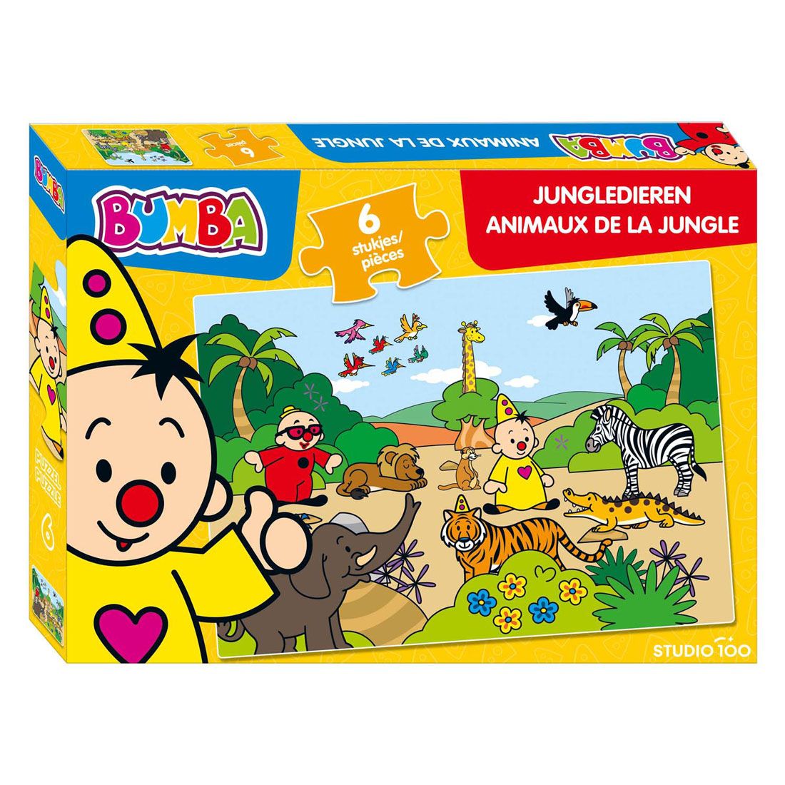 Bumba - Puzzel - 6 stukken - Jungledieren