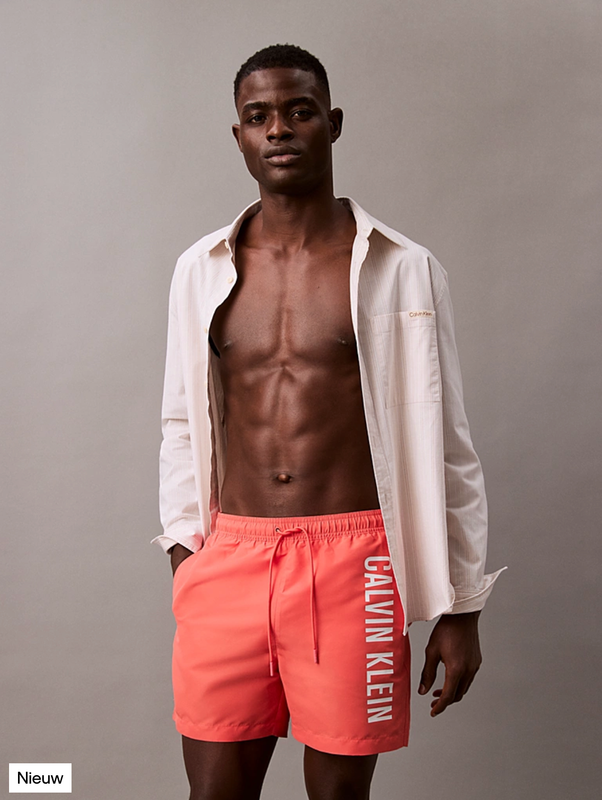 Calvin Klein - Medium zwemshort met trekkoord - Intense Power - Dazzling Coral