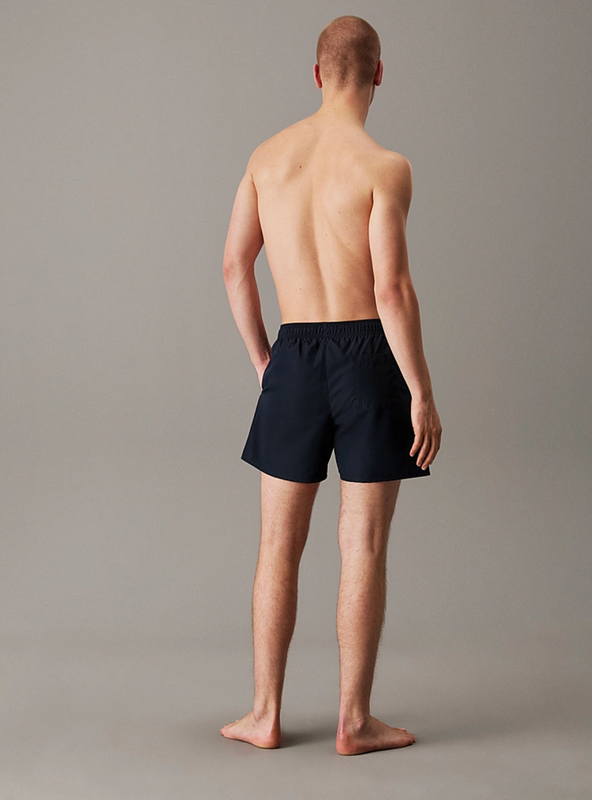Calvin Klein - Medium zwemshort met trekkoord - CK Monogram - Dark Sapphire