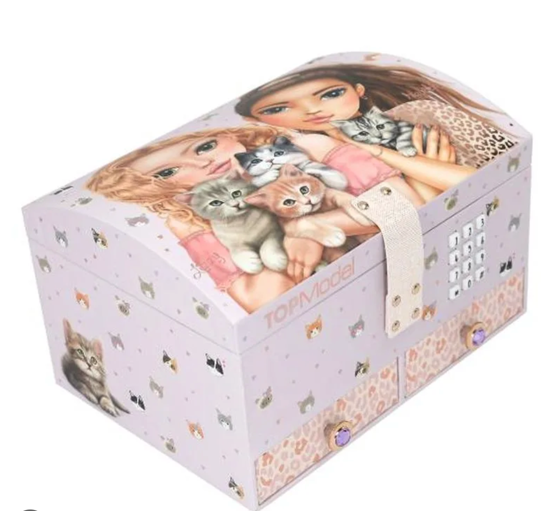 Topmodel - Grote Sieradendoos met Code en Geluid - Cat Love
