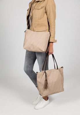 Emily &amp; Noah - Shopper 3 in 1 &quot;Elke&quot; Groot - Sand Combi