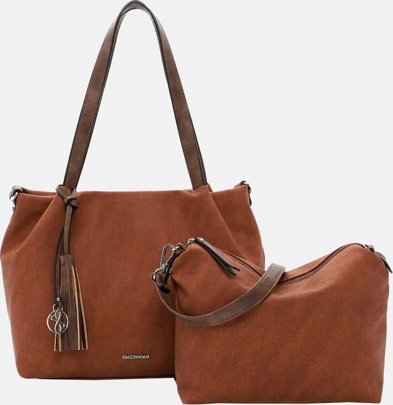 Emily &amp; Noah - Shopper 3 in 1 &quot;Elke&quot; - Cognac