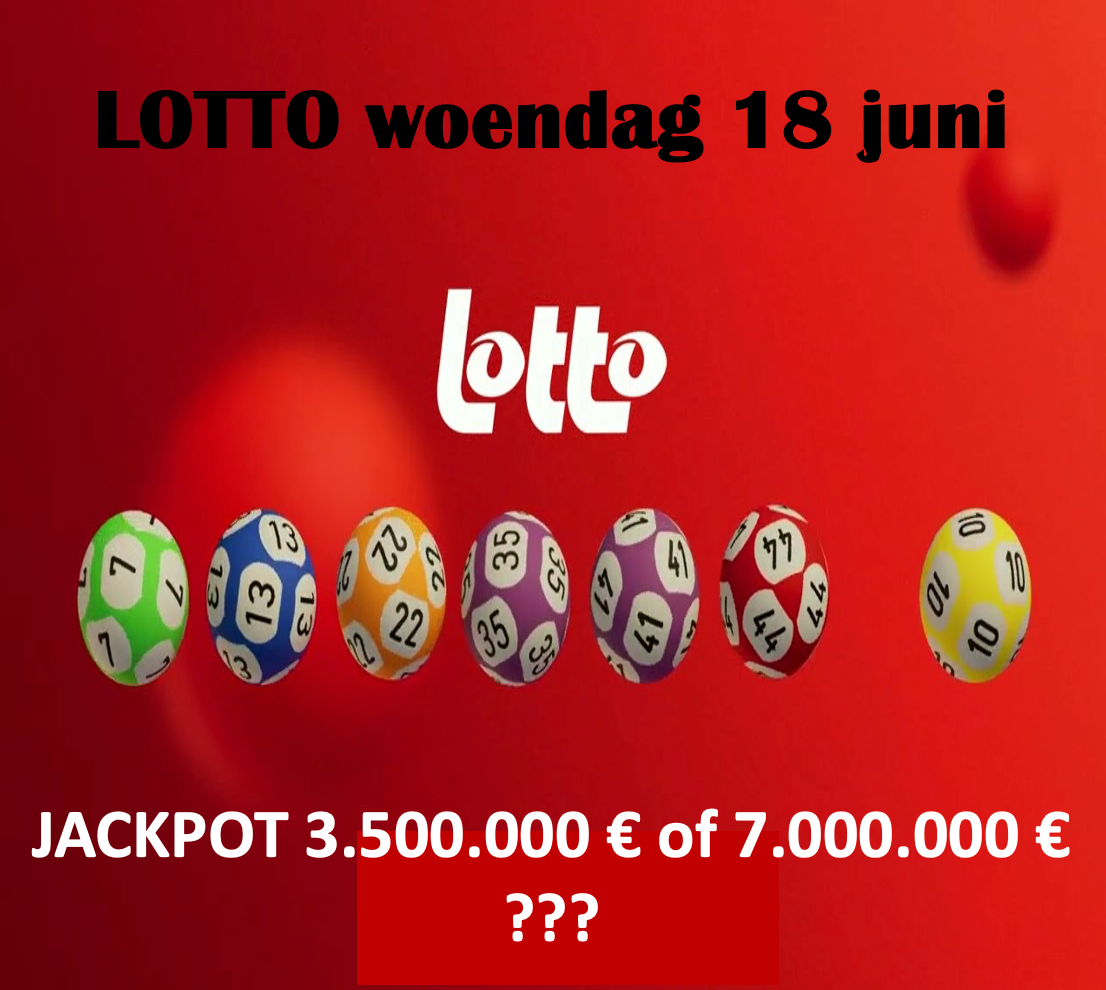 SPEELPOT -   LOTTO woensdag 18/06/2025