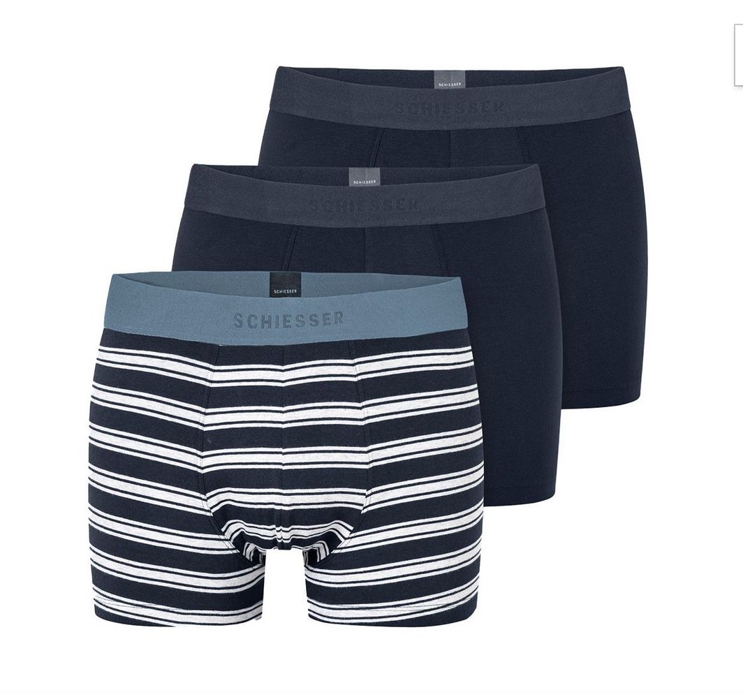 Schiesser Short Heren - 3 stuks - Organic Cotton - geweven elastische tailleband - meerkleurig - 95/5