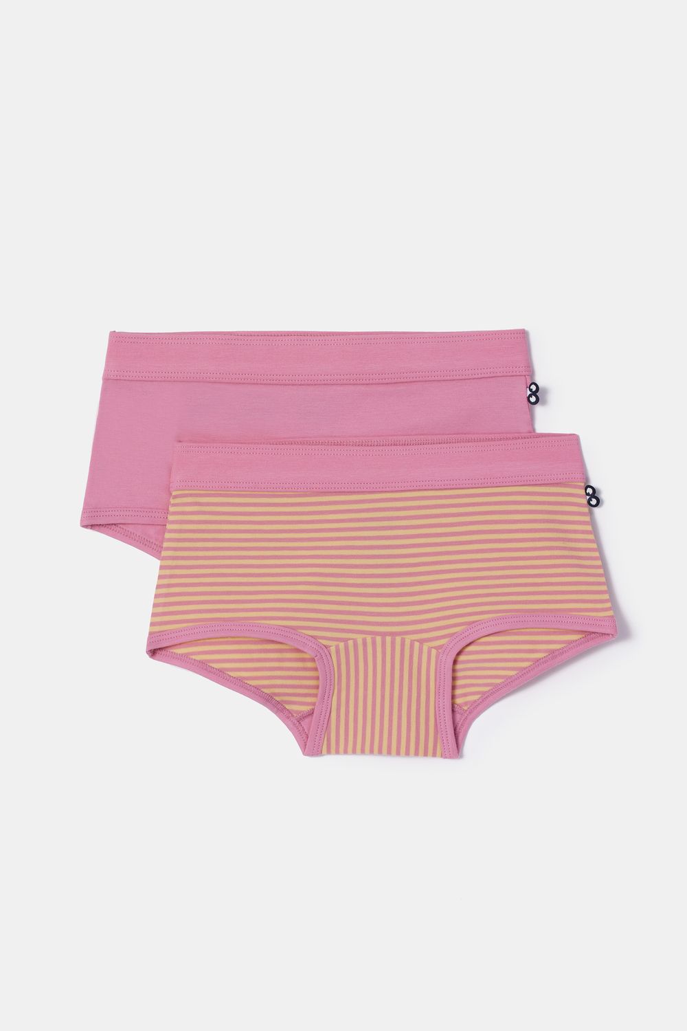 Woody - Duopack Meisjes Shorty - Roze + Streep
