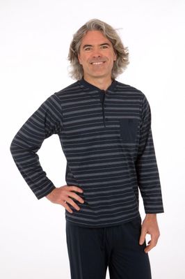 Perlina - Herenpyjama &quot;Adam&quot; - Donkerblauw