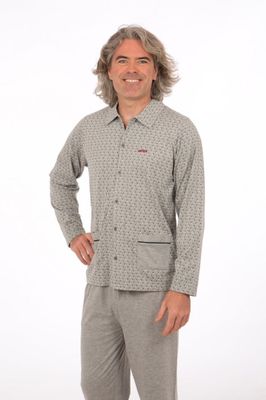 Perlina - Herenpyjama &quot;Harrie&quot; - Grijs