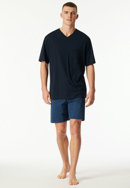 Schiesser - Heren Pyjama - Donkerblauw