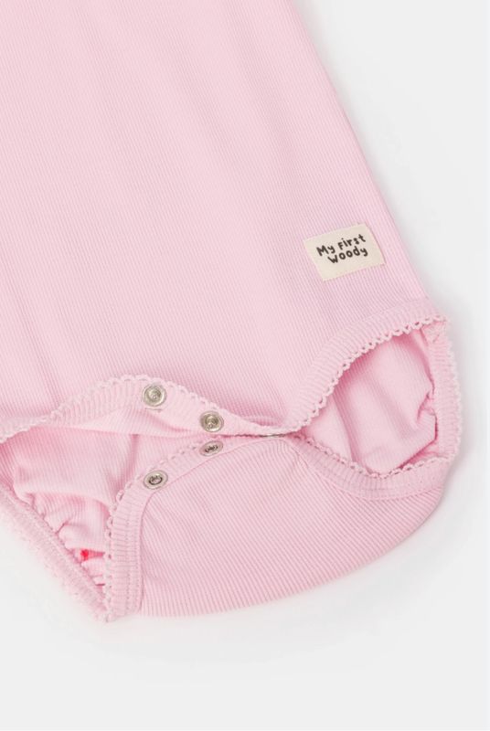Woody - My First Woody - Roze romper van katoen