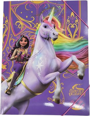 Unicorn Academy: Elastomap A4 met 3 kleppen