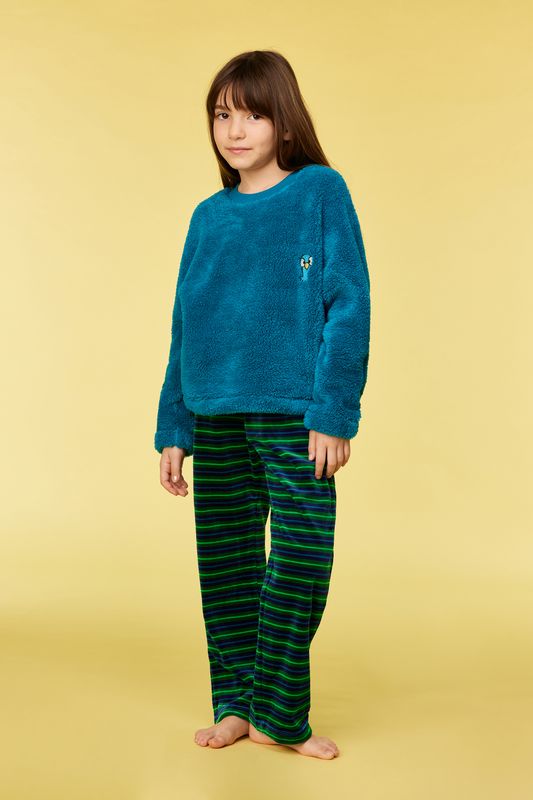 Woody - Meisjes/Dames Sweater en broek - Groenblauw