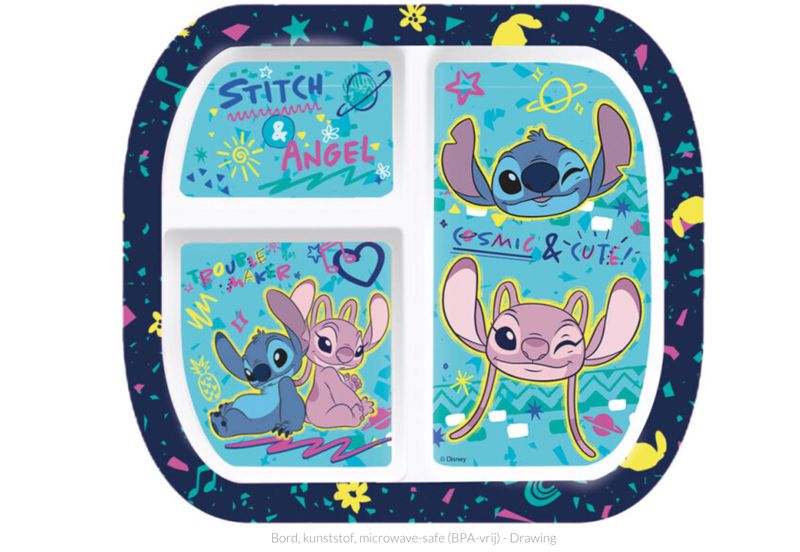 Lilo &amp; Stitch - Bord, kunststof, microwave-safe (BPA-vrij) - Drawing