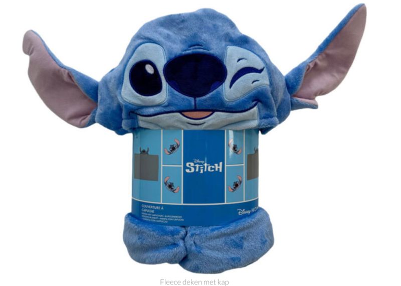 Lilo &amp; Stitch: Fleece deken met kap - 120X150cm