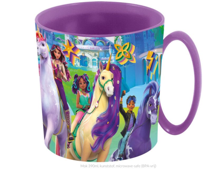Unicorn Academy: Mok 390ml, kunststof, microwave-safe (BPA-vrij)
