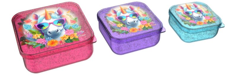 Lunch Buddies: Opbergdoos &quot;Unicorn Flower&quot; 3 in 1