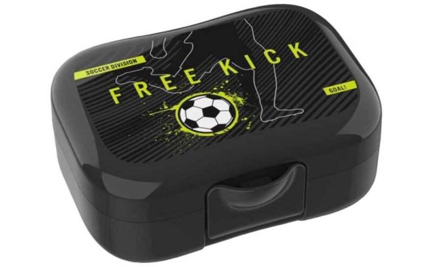 Lunch Buddies: Koekendoosje &quot;Football&quot; 130x95x50mm