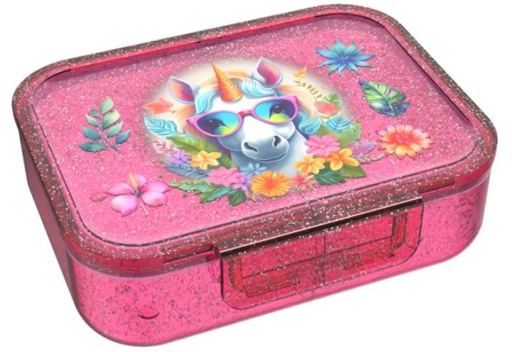 Lunch Buddies: Brooddoos &quot;Unicorn Flower&quot; 185x185x68mm